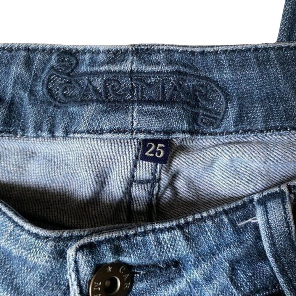 LF Carmar Distressed Cropped Zipper Ankle Jeans Low Rise Size 25 - Picture 3 of 6